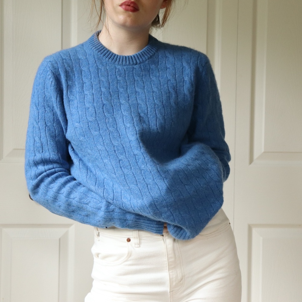 SOLD ON DEPOP Vintage Blue Cashmere Sweater